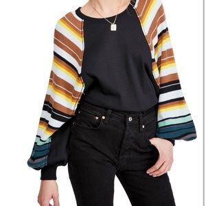 Free People rainbow dreams pullover